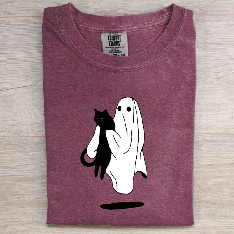 Ghost and Black Cat T-shirt