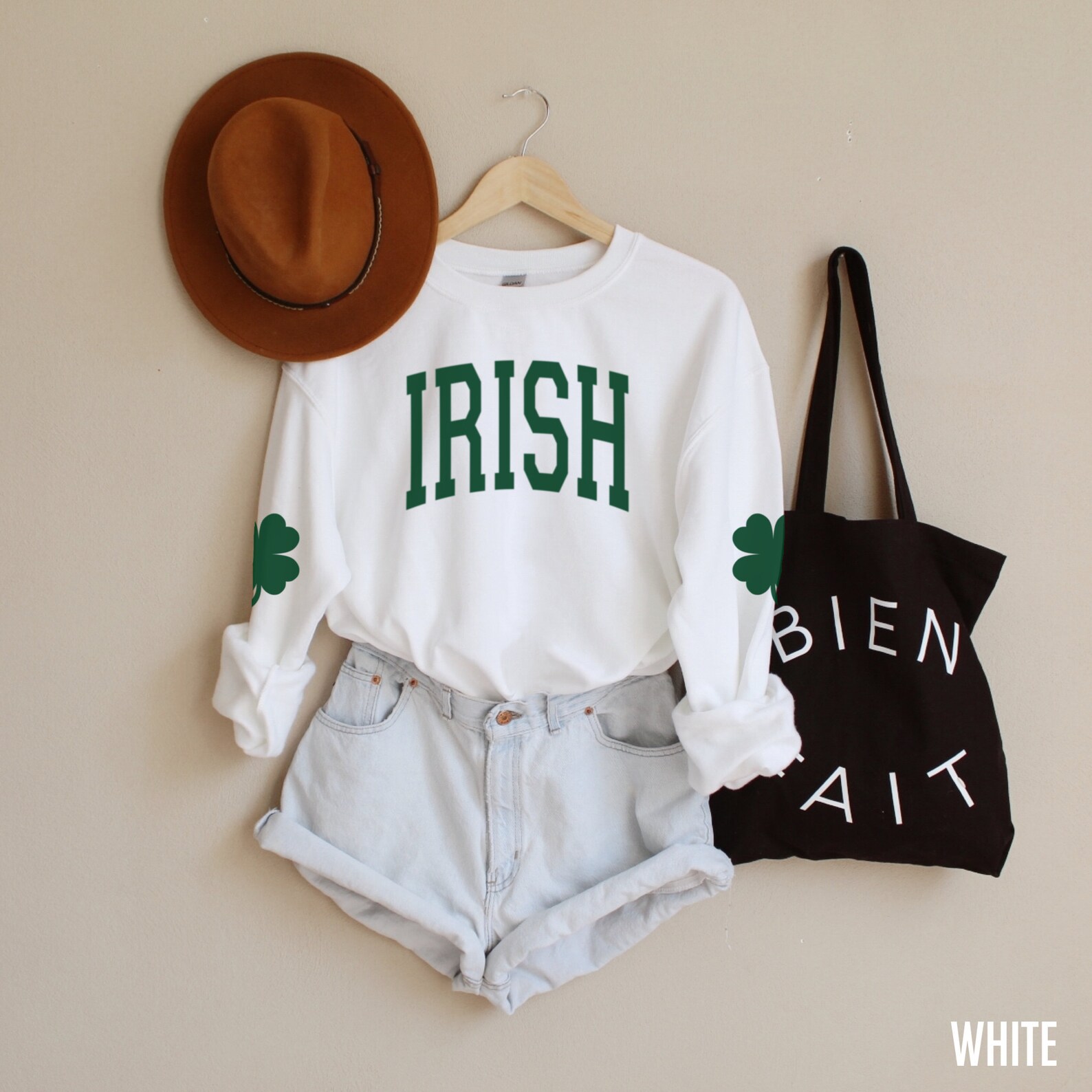 Irish Sweatshirt-white
