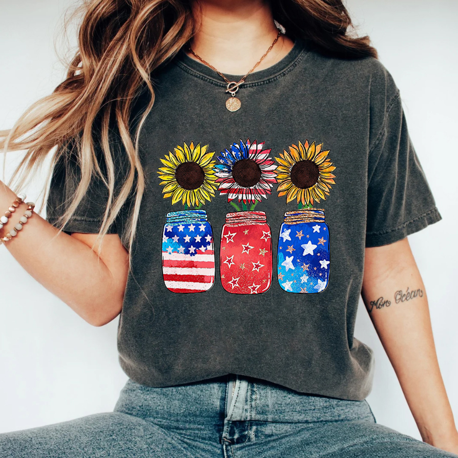 4th of july Sunflower shirt