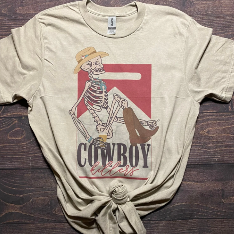 Cowboy Killer Skeleton Western T-Shirt