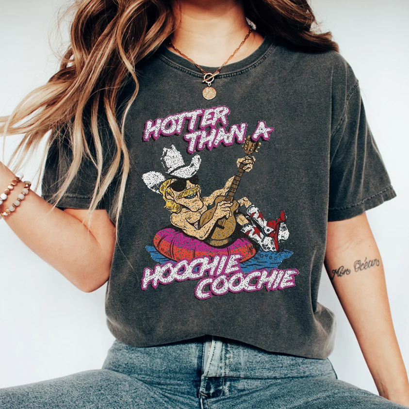 Hotter Than A Hoochie Coochie Vintage Style Tee