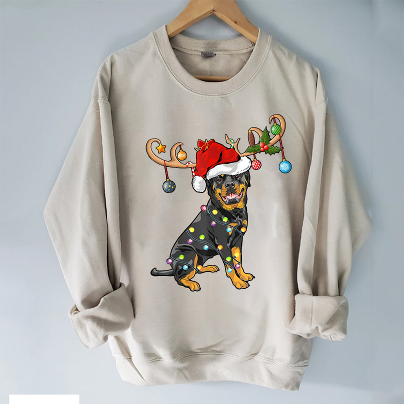 Rottweiler Christmas Sweatshirt