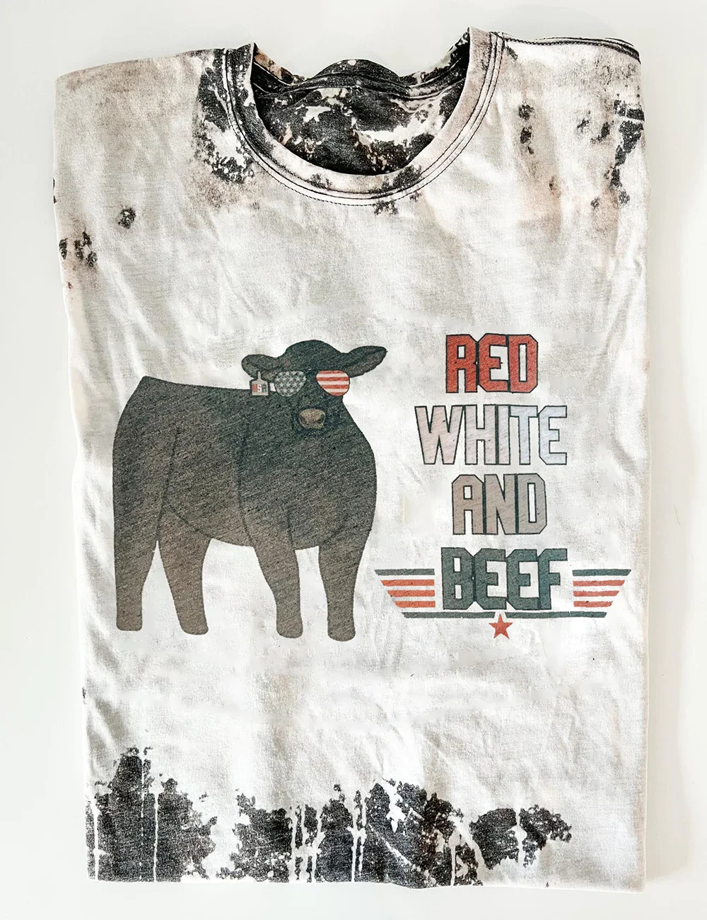Red White And Beef Cattle Tee