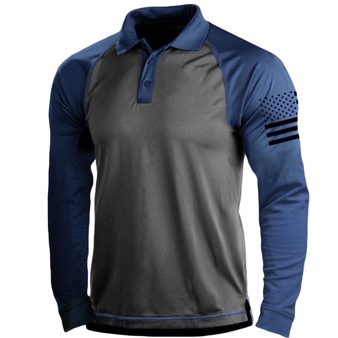 Men's Outdoor American Flag Tactical Sports raglan sleeves