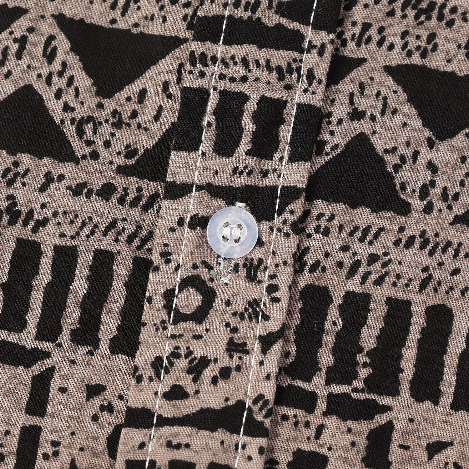 Men's Ethnic Print Short Sleeve Shirt