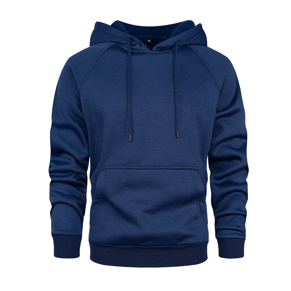 Men's Solid Color Raglan Sleeves Fleece Hoodies Sweatshirts