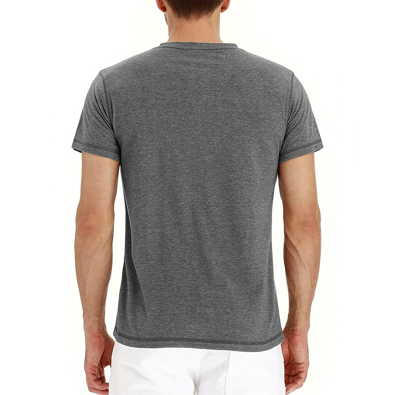 Men's Henley Shirt T shirt Solid Color