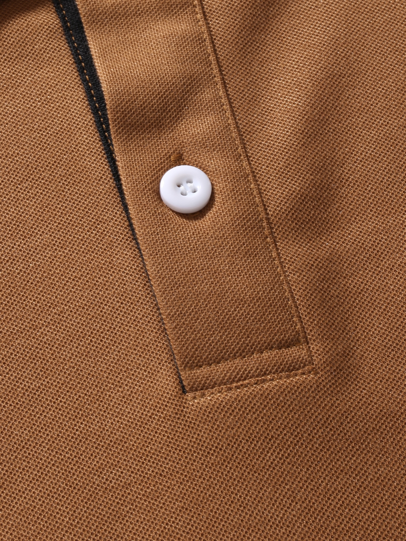 Men Playing Card Print Striped Trim Polo Shirt