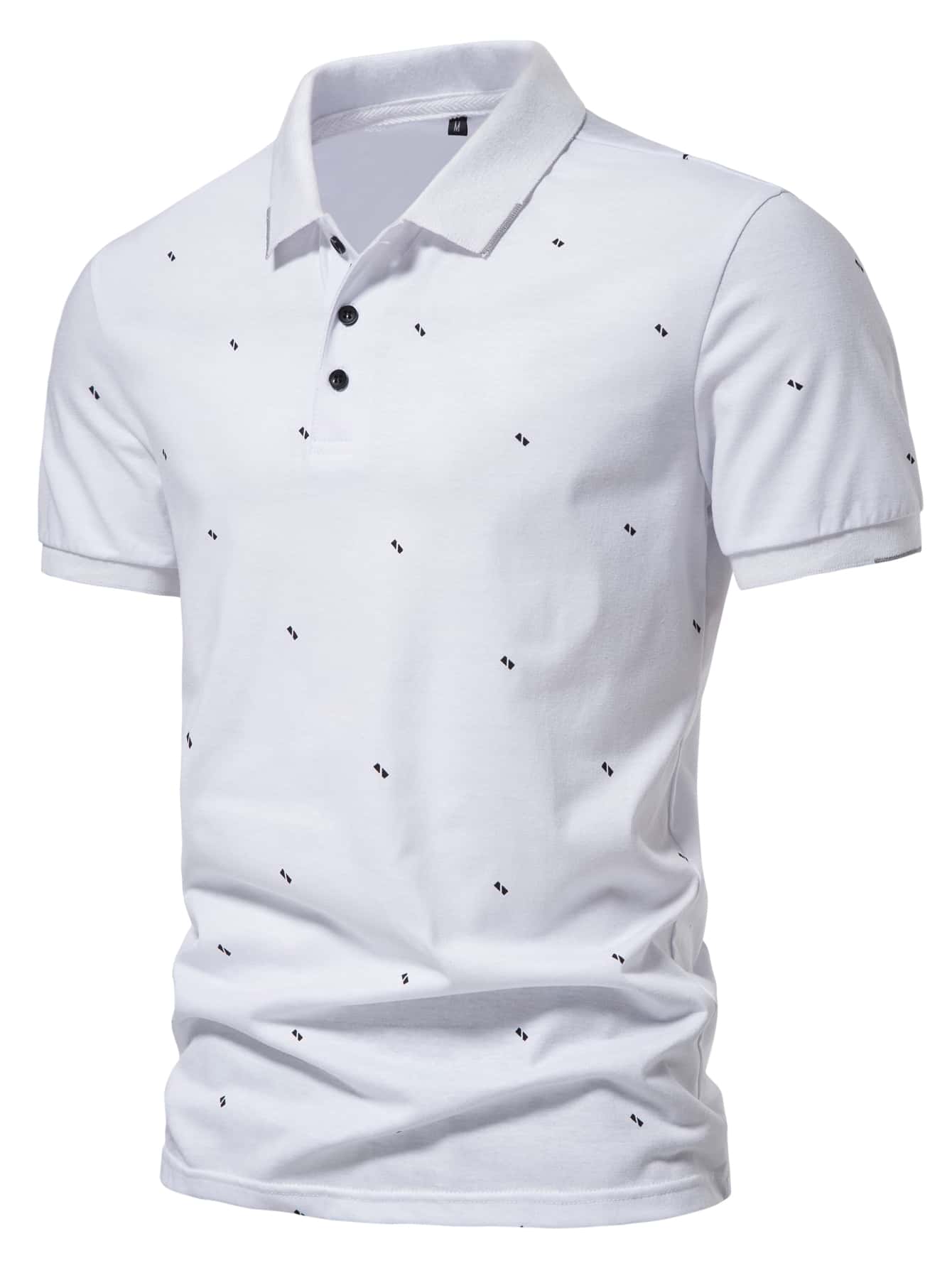 Men Geo Print Polo Shirt