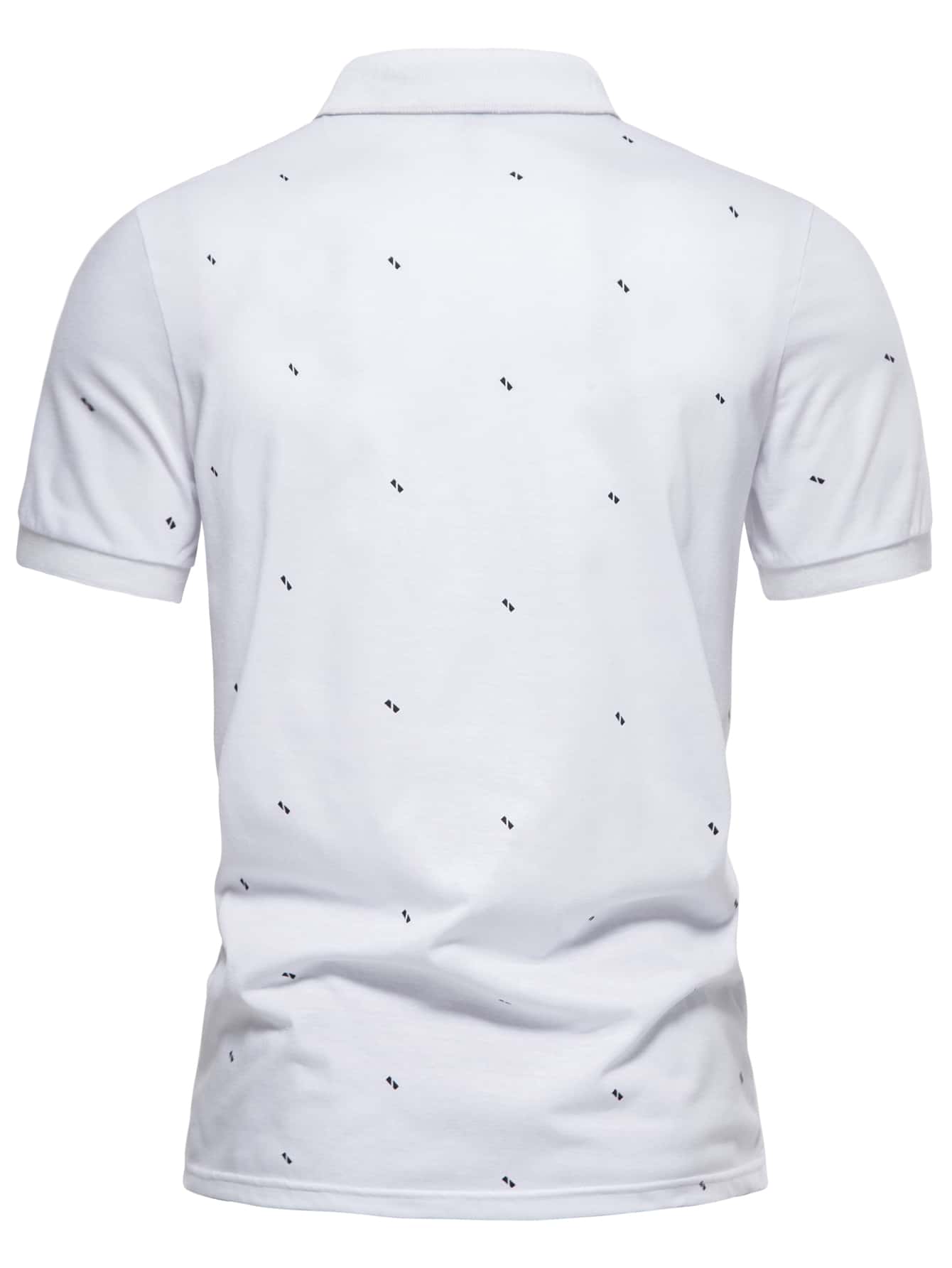 Men Geo Print Polo Shirt