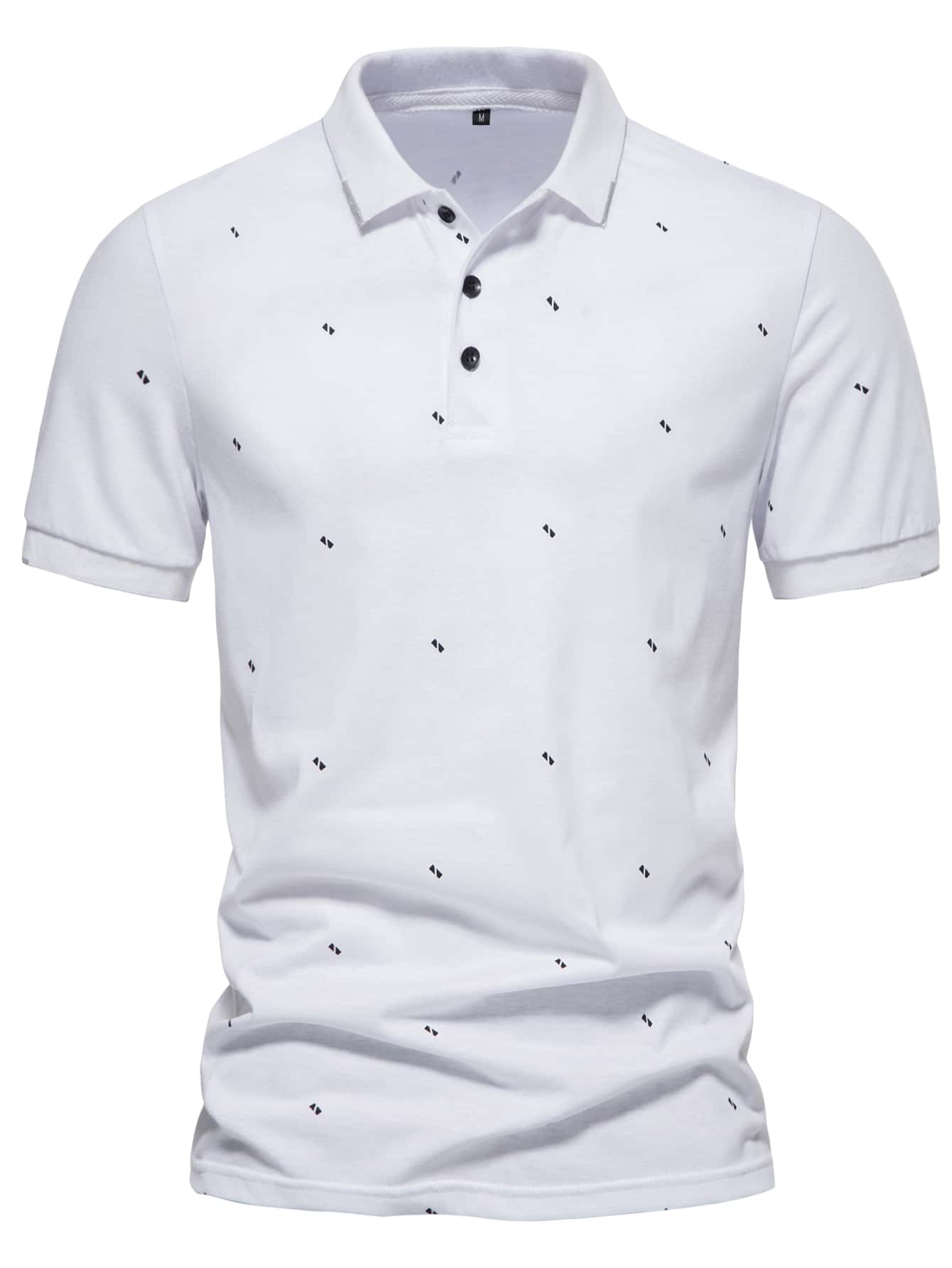 Men Geo Print Polo Shirt