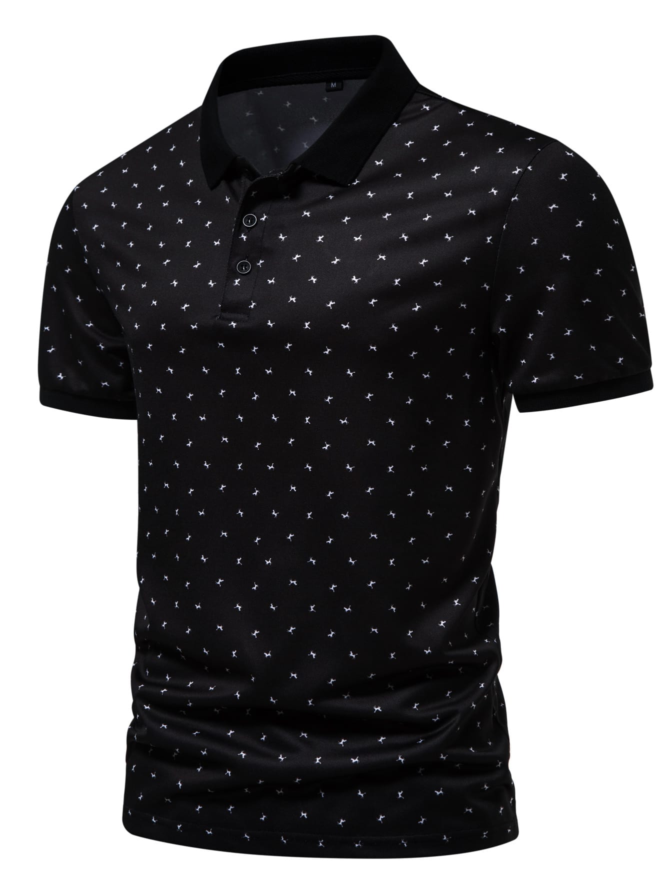 Men Allover Print Polo Shirt
