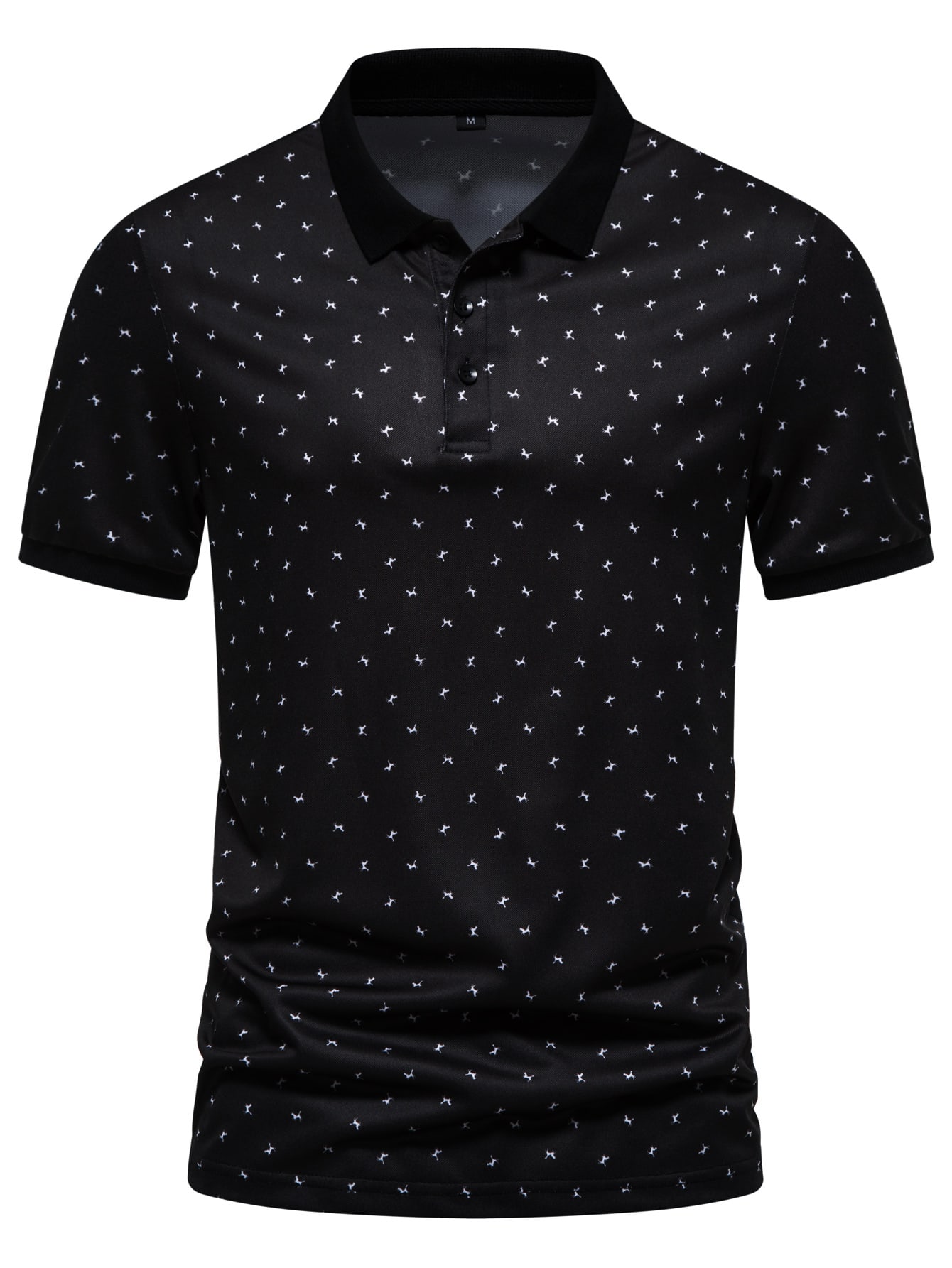 Men Allover Print Polo Shirt