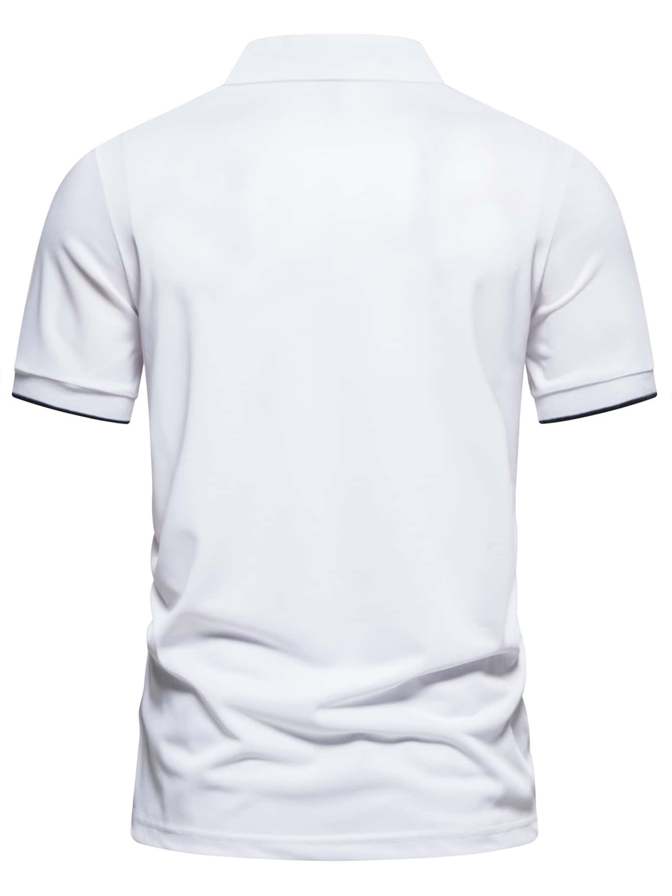 Men Striped Print Polo Shirt