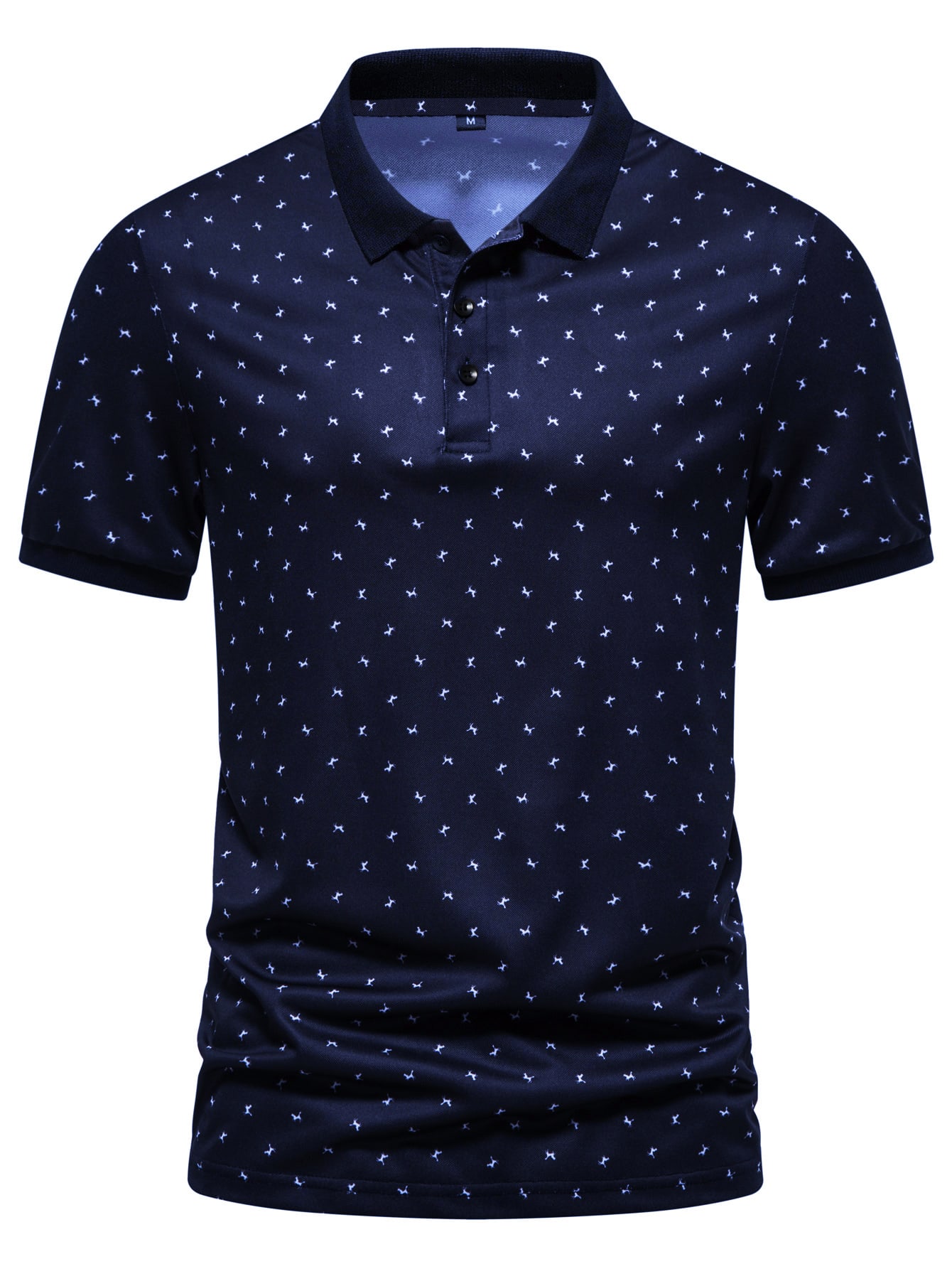 Men Allover Print Polo Shirt