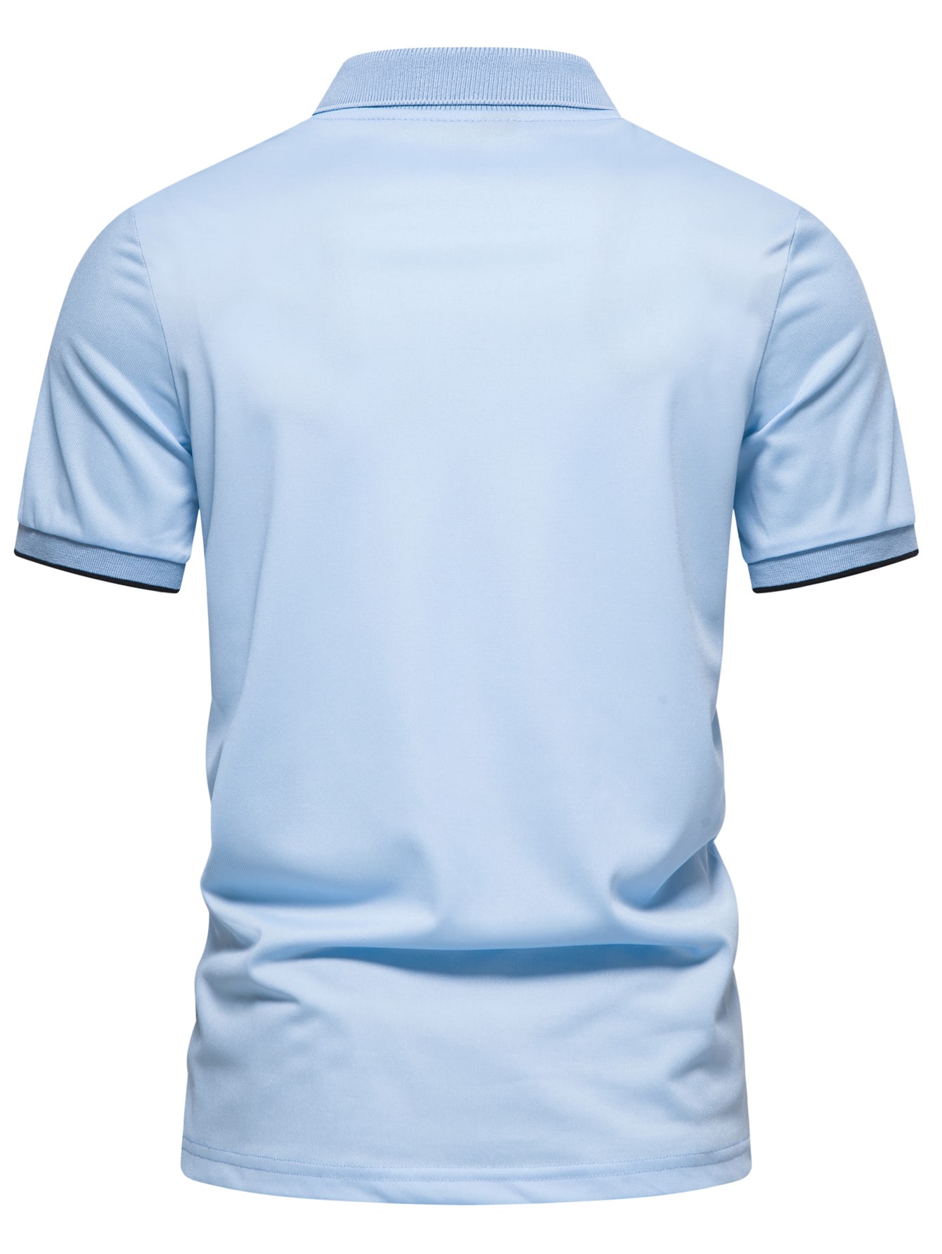 Men Striped Print Polo Shirt