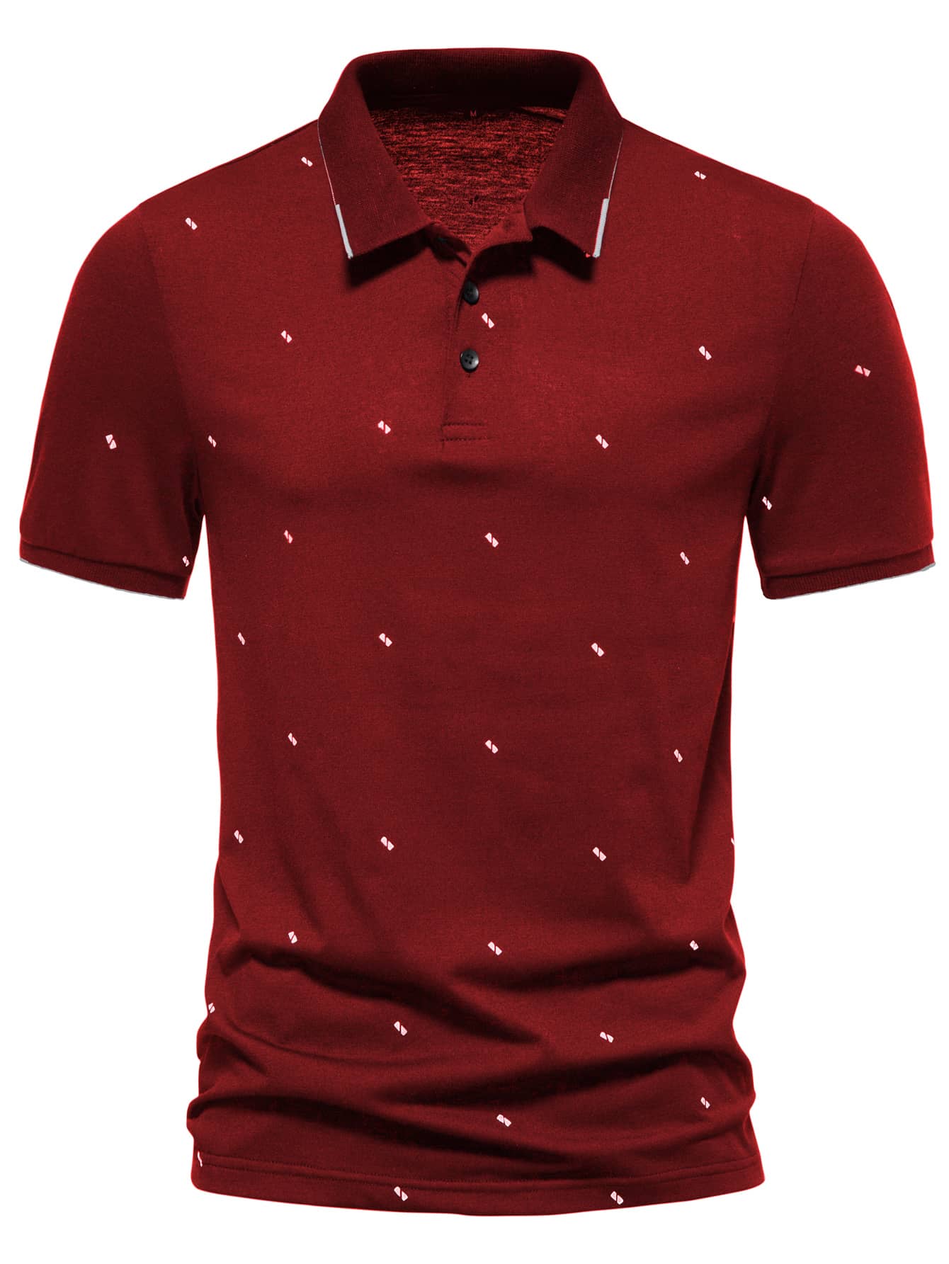 Men Geo Print Polo Shirt