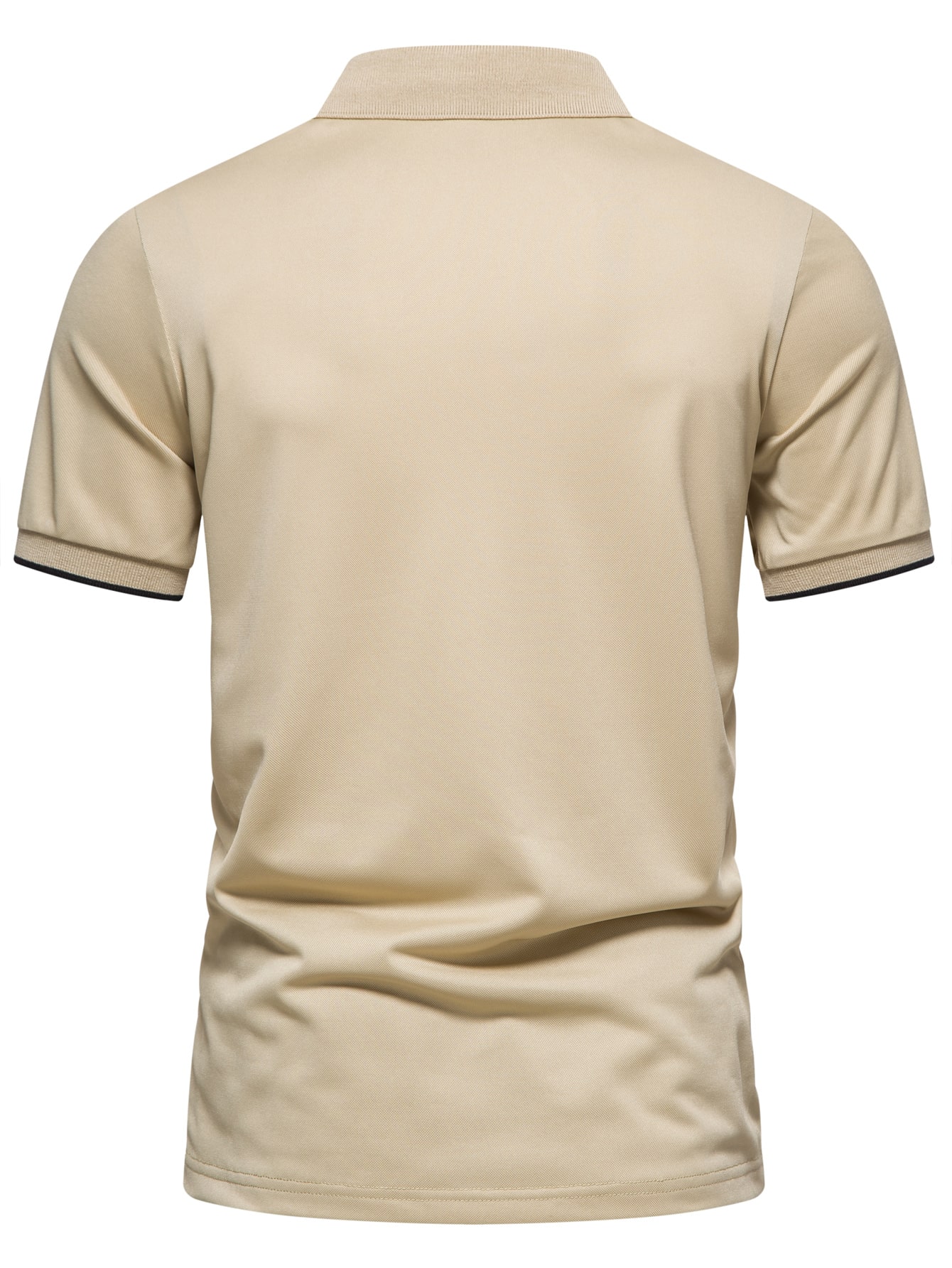 Men Striped Print Polo Shirt