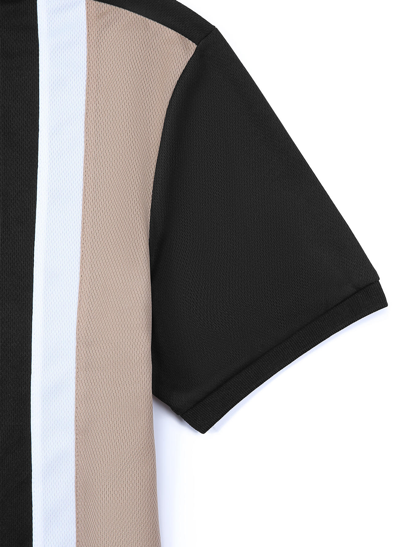 Men Color Block Houndstooth Print Polo Shirt