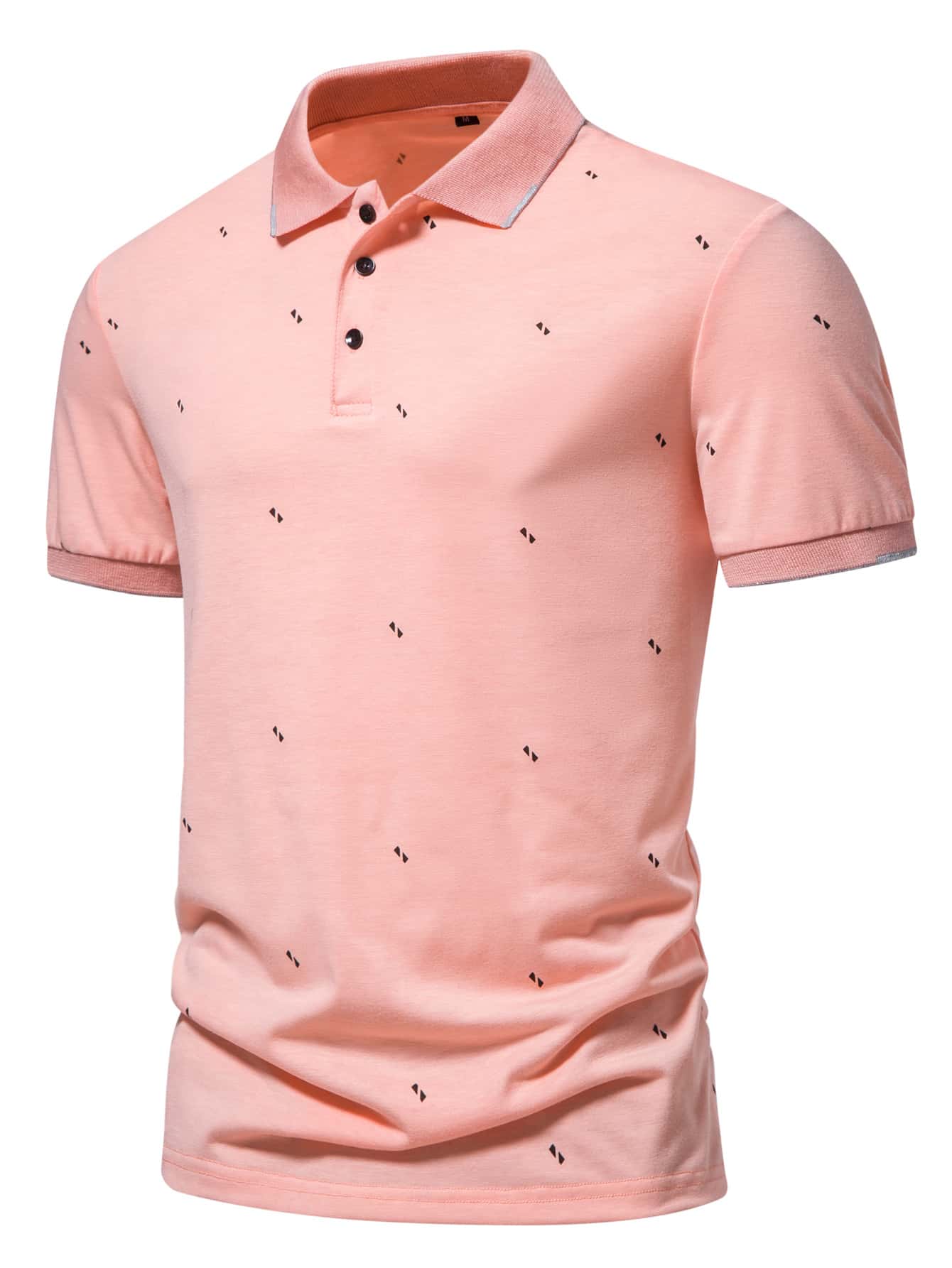Men Geo Print Polo Shirt