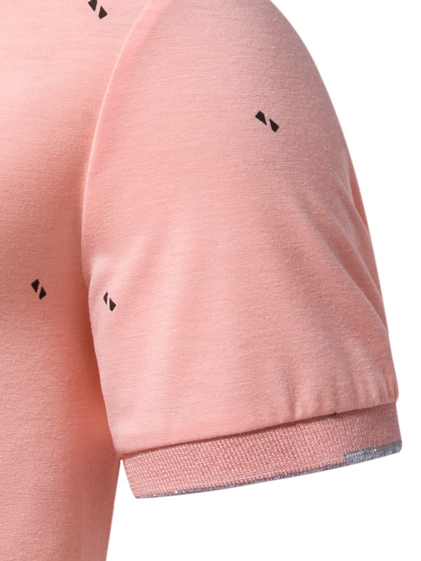 Men Geo Print Polo Shirt