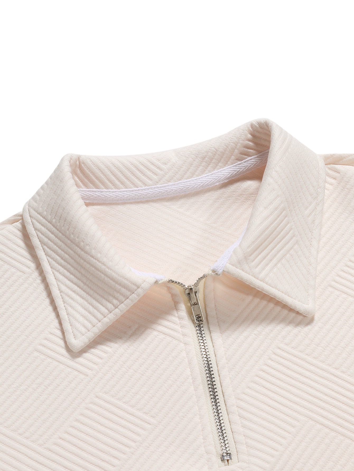 Men Quarter Zipper Polo Shirt