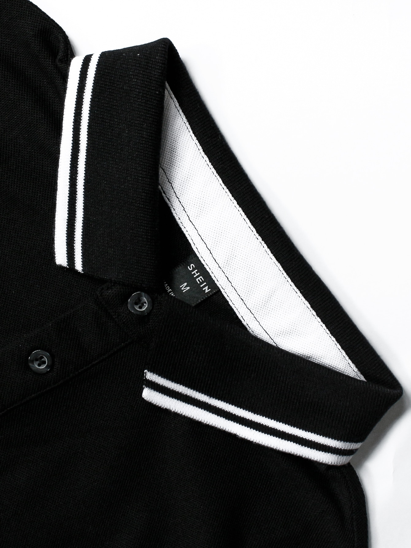 Men Striped Trim Polo Shirt