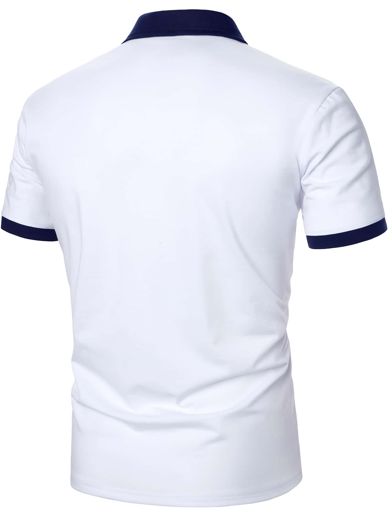 Men Striped Print Polo Shirt