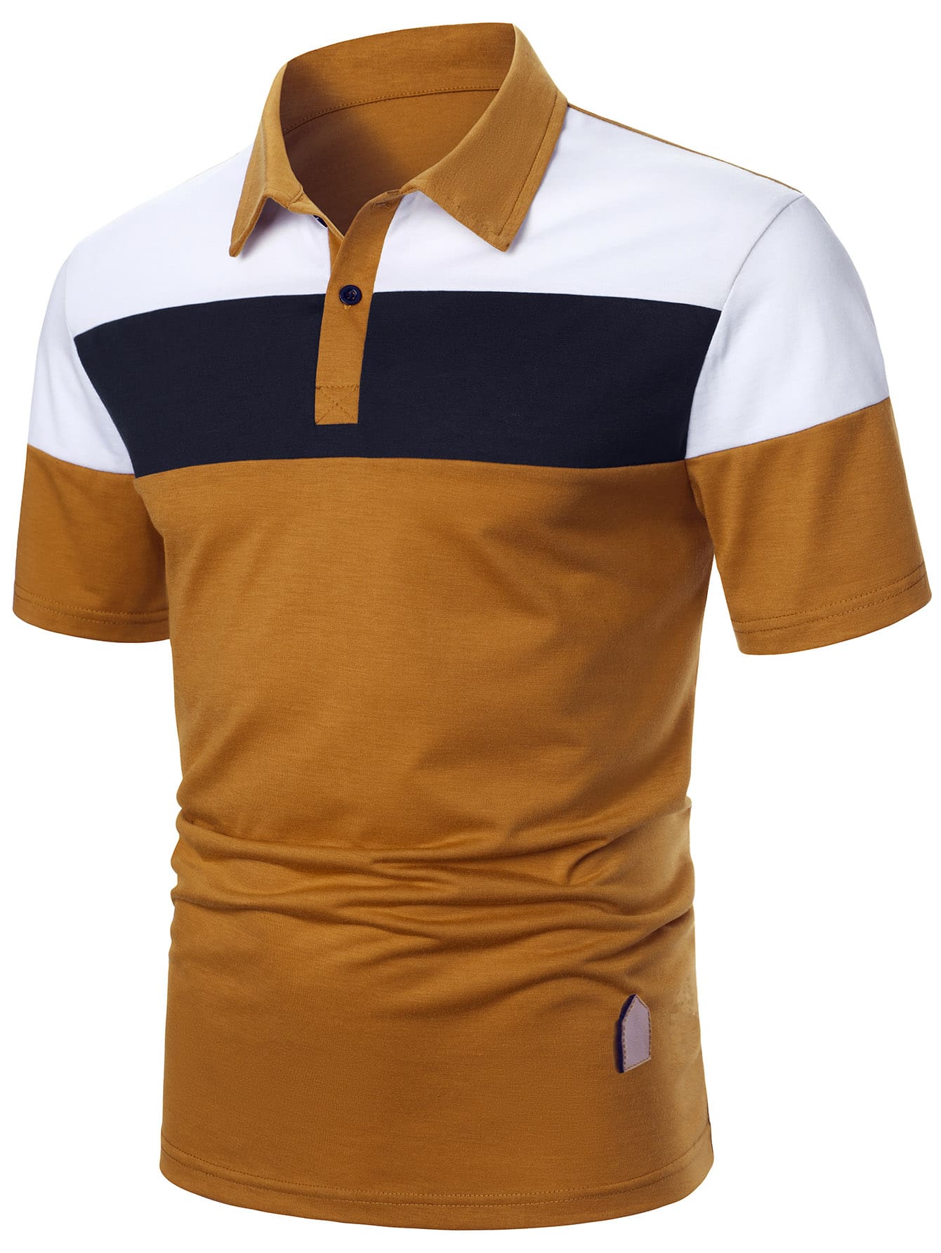 Men Color Block Polo Shirt