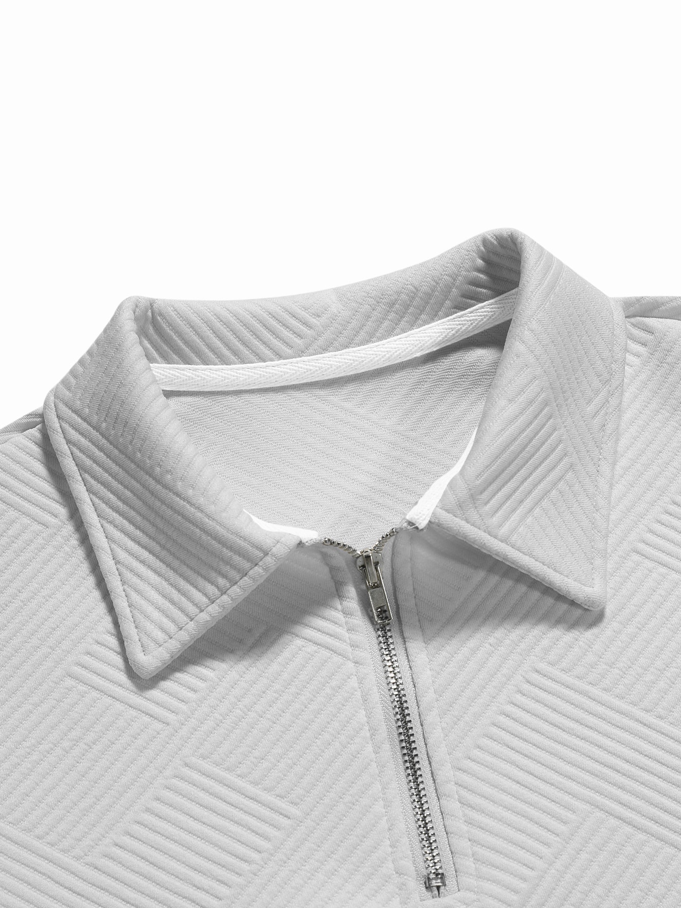 Men Quarter Zipper Polo Shirt