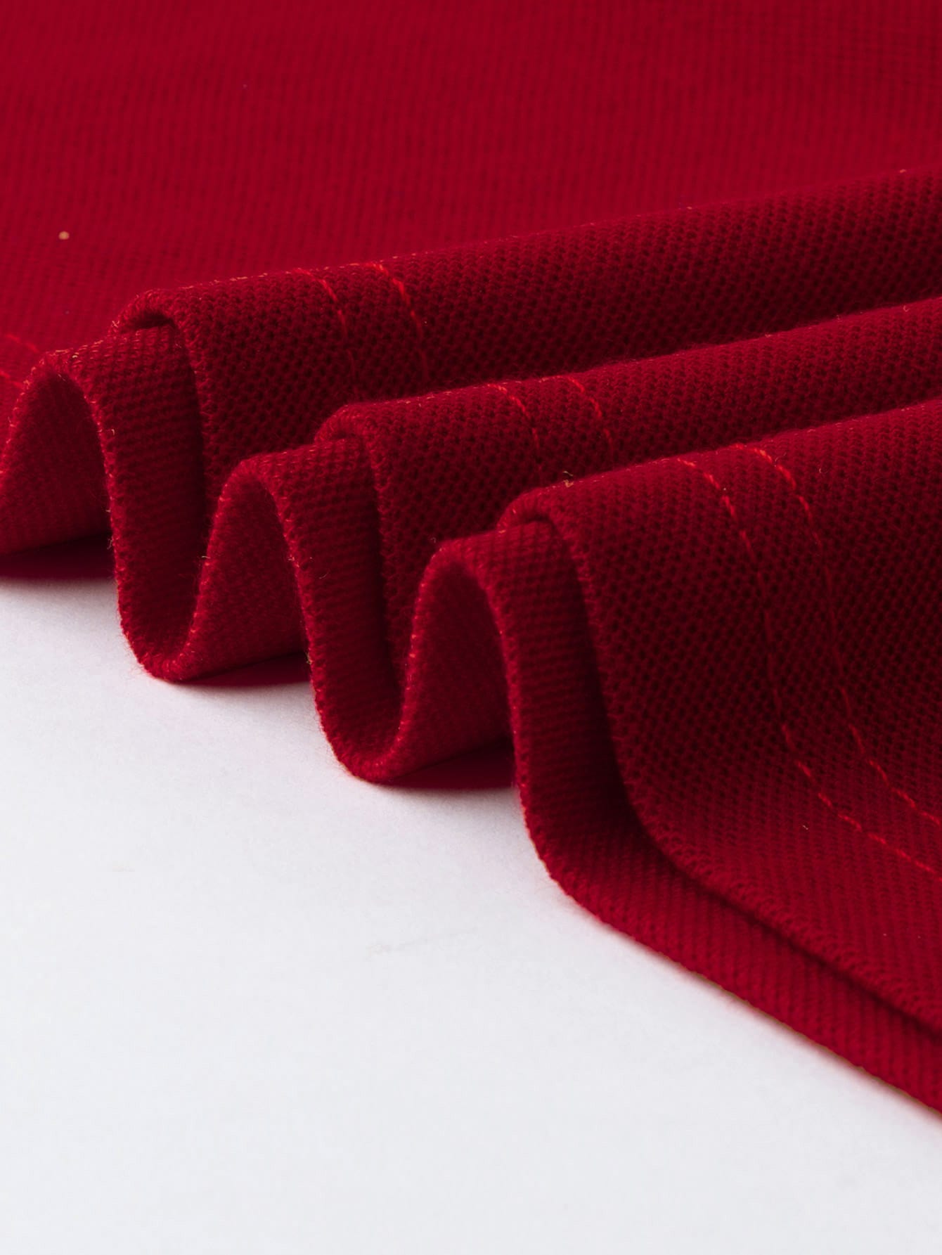 Men Letter Graphic Contrast Collar Quarter Zip Polo Shirt