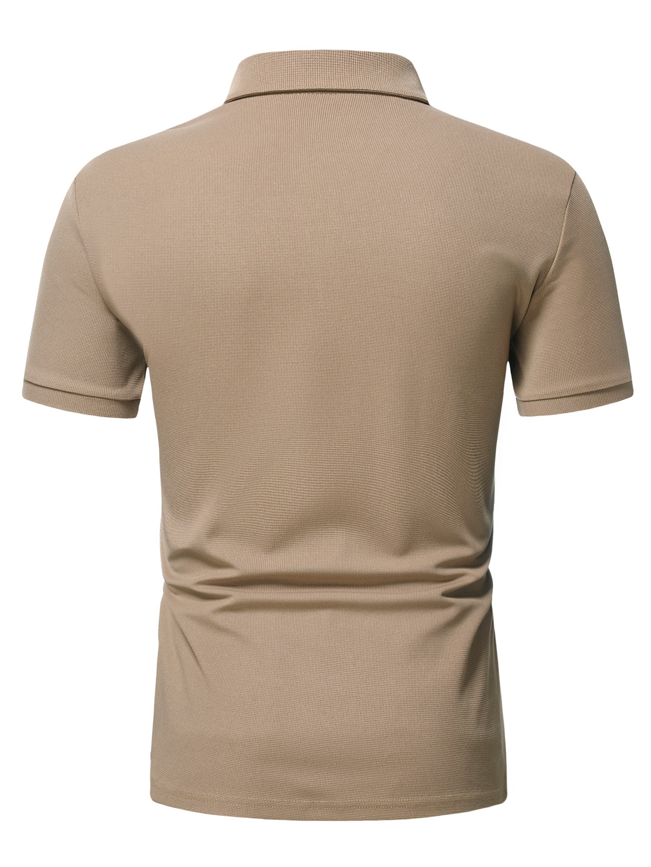 Men Quarter Zip Polo Shirt