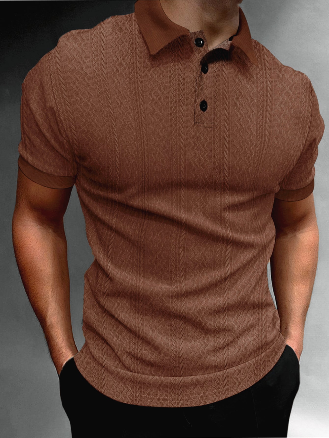 Men Solid Polo Shirt