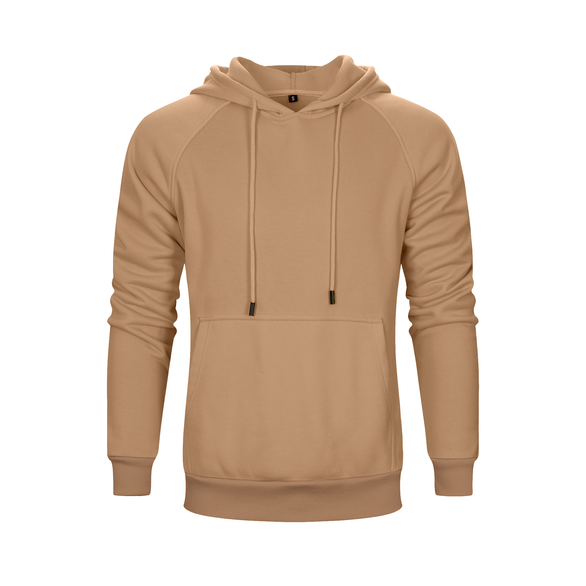 Men's Solid Color Raglan Sleeves Fleece Hoodies Sweatshirts