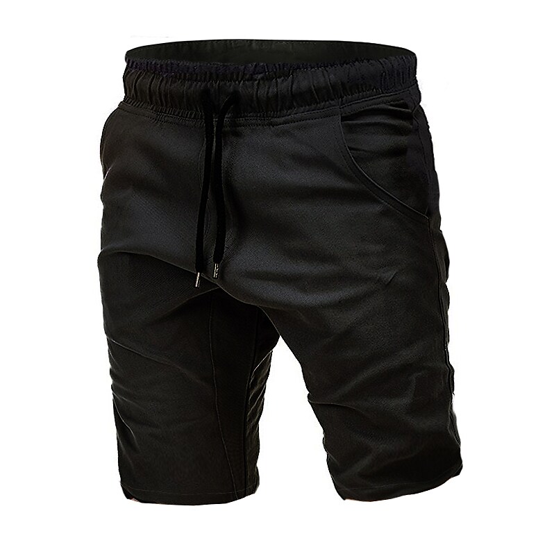 Men‘s Solid Color Outdoor Drawstring Short