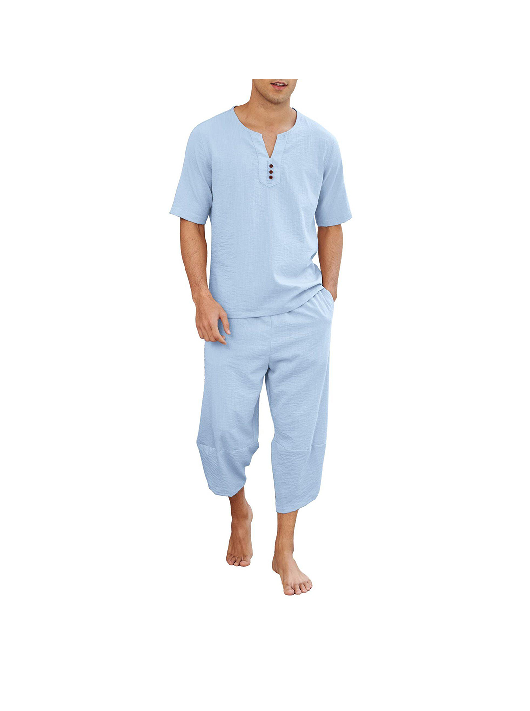 Gary Casual Suit Cropped Pants Shirt Suit