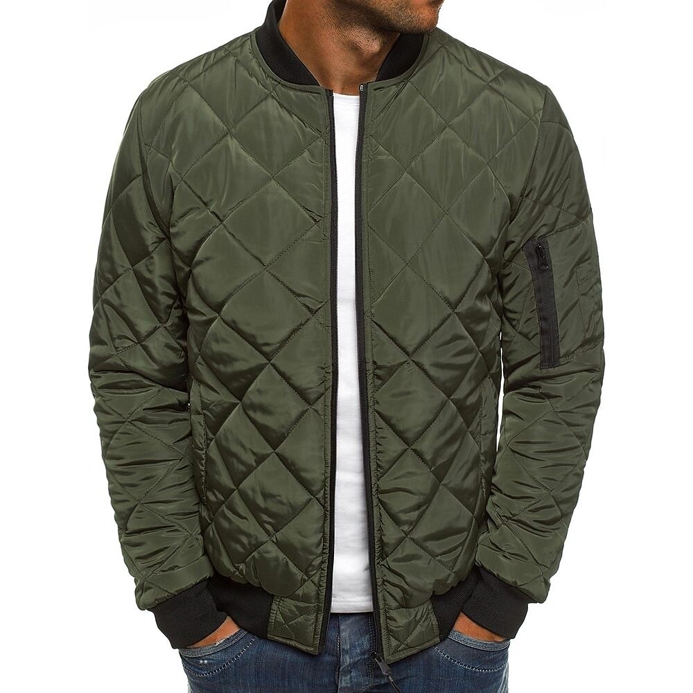 Men's Diamond Quilted Bomber Jackets