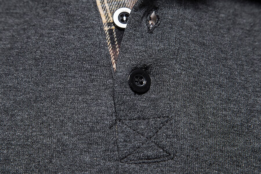 Men's Golf Shirt non-printing Color Block Button Down Collar