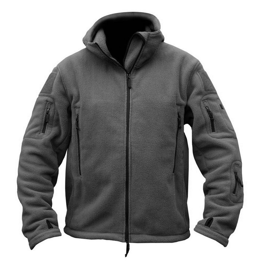 Men's Warm Military Tactical Sport Fleece Hoodie Jacket