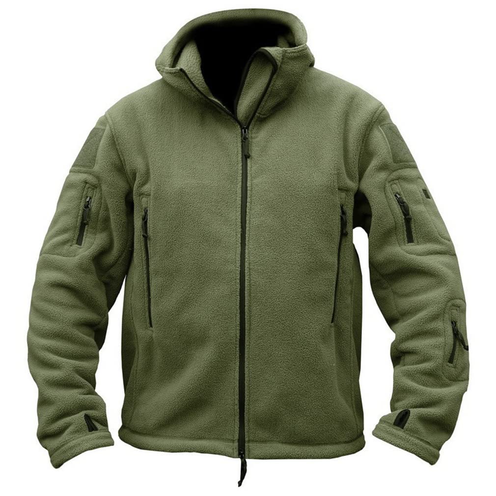 Men's Warm Military Tactical Sport Fleece Hoodie Jacket