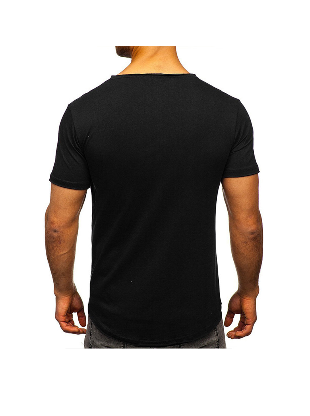 Eddie Solid Color Basic Henley T-shirt