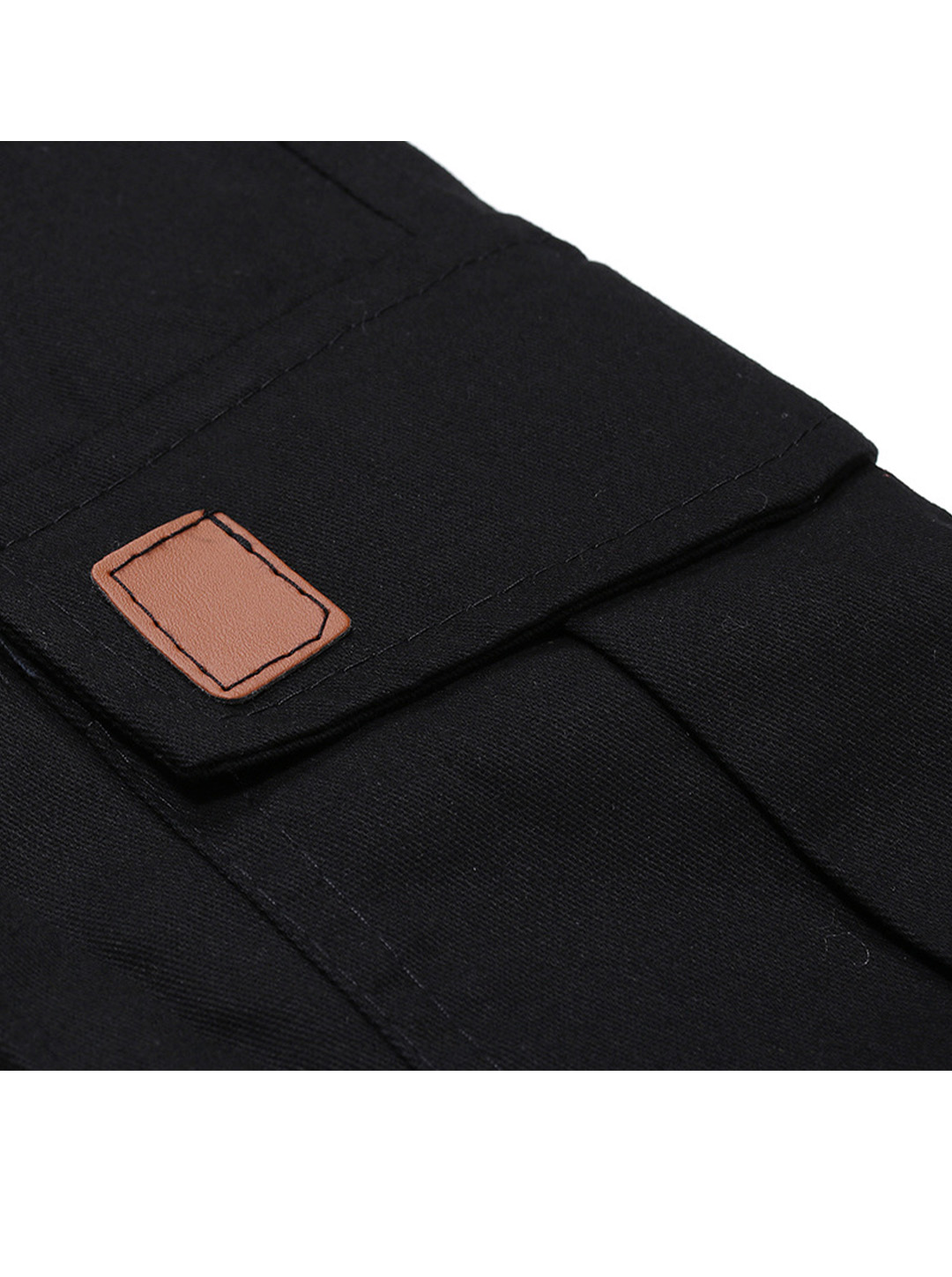 Men's Drawstring Waist Patch Pockets Detail Cargo Pants