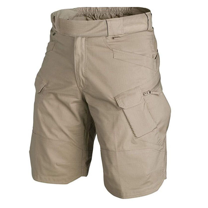 Men's Classic Style Elastic Waist Cargo Shorts (Belt is not included)