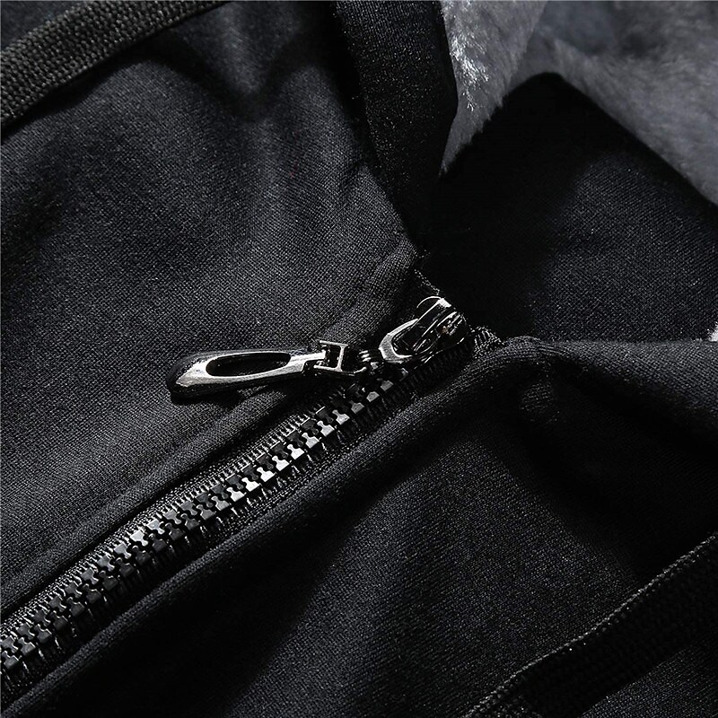 Men's Fleece Solid Color Hoodie Zip Front Hooded Sweatshirt