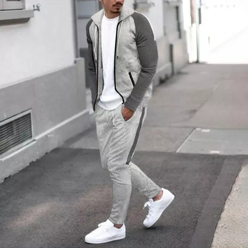 Men's Contrast Casual New Fashion Tracksuit