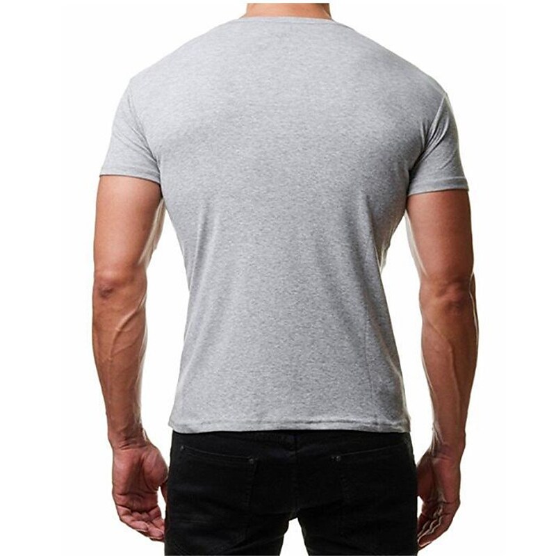 Men's Henley Shirt T shirt Solid Color