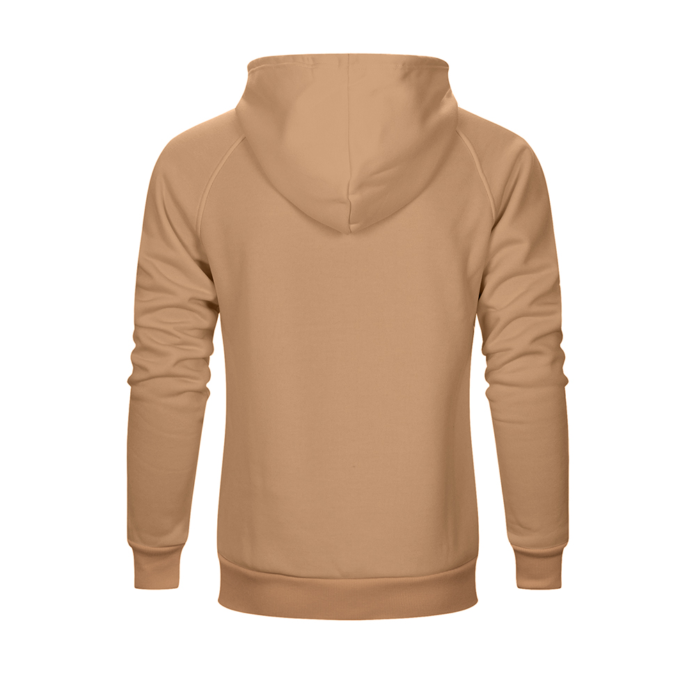 Men's Solid Color Raglan Sleeves Fleece Hoodies Sweatshirts