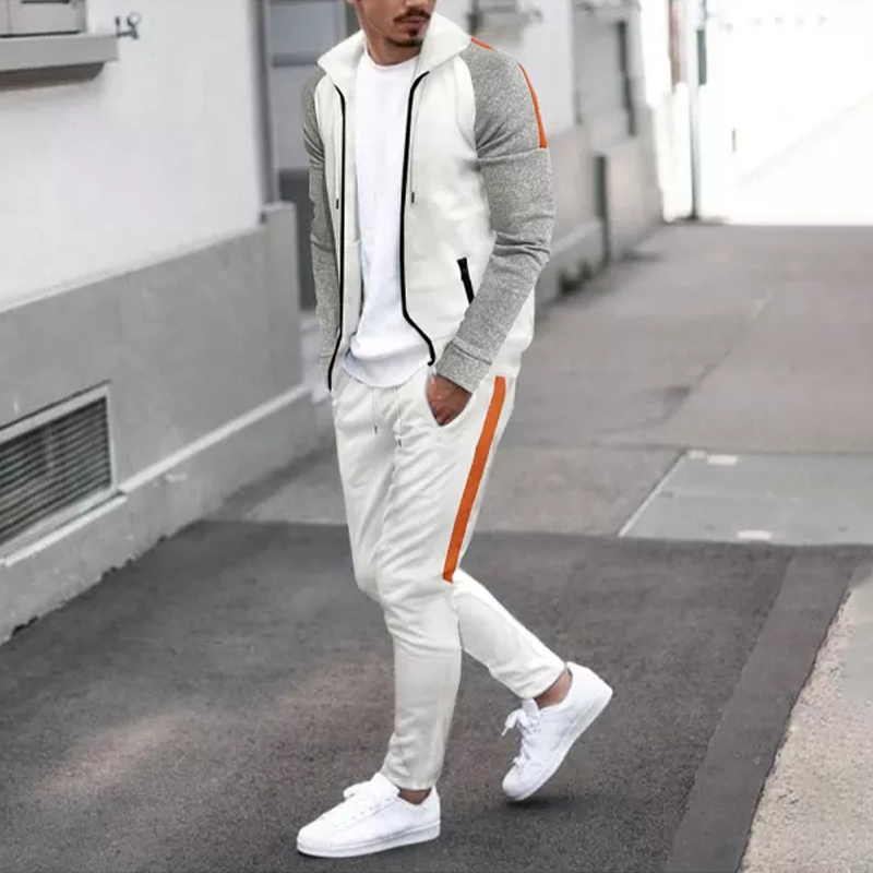 Men's Contrast Casual New Fashion Tracksuit