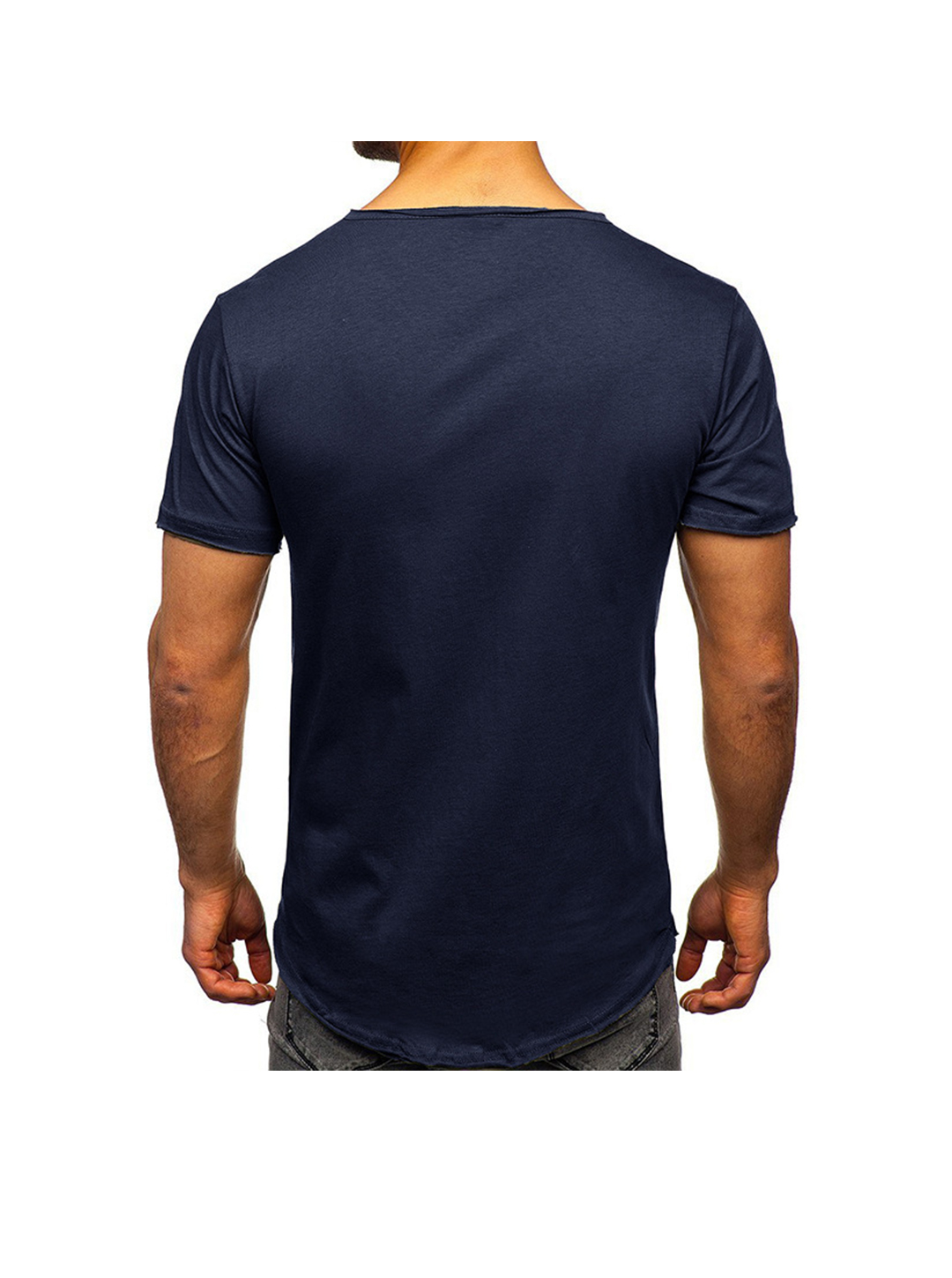 Eddie Solid Color Basic Henley T-shirt