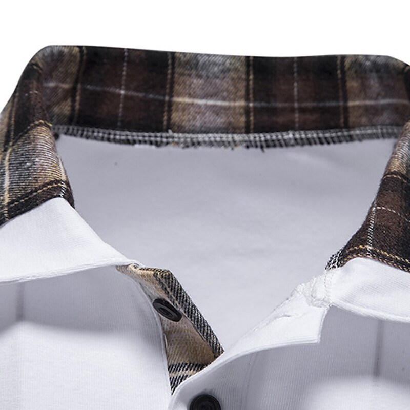 Men's Golf Shirt Lattice Turndown Casual Daily Button-Down